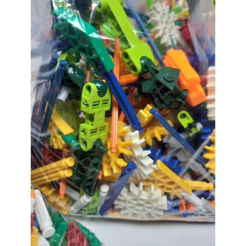 K'nex Building Pieces and Parts Wheels Corners Rods Spokes 8 lb bulk lot BOOKS
